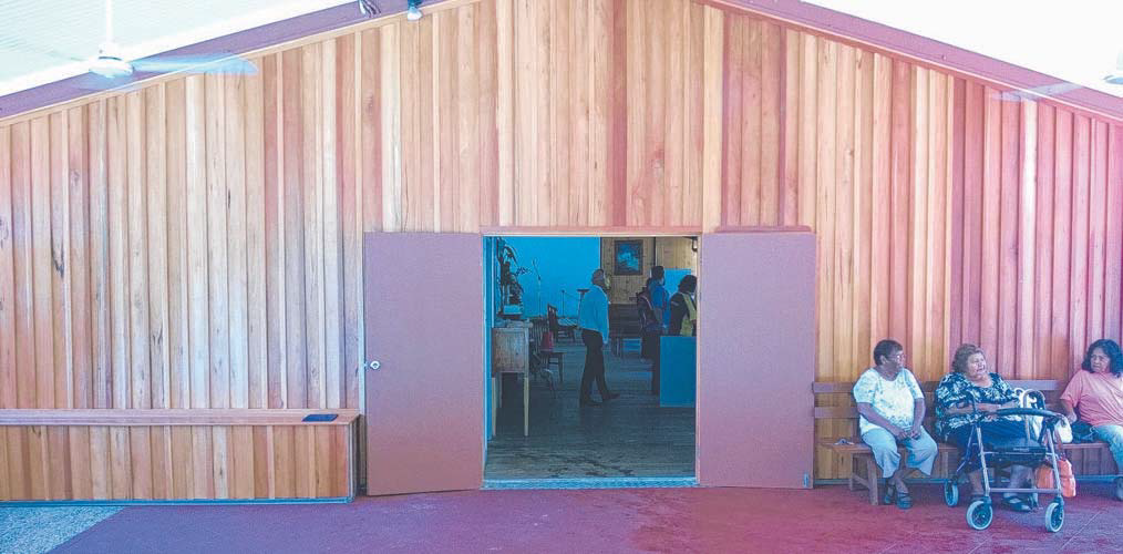 The beautifully landscaped outdoors of Kuranda’s Seventh-Day Adventist Church at Kuranda.
