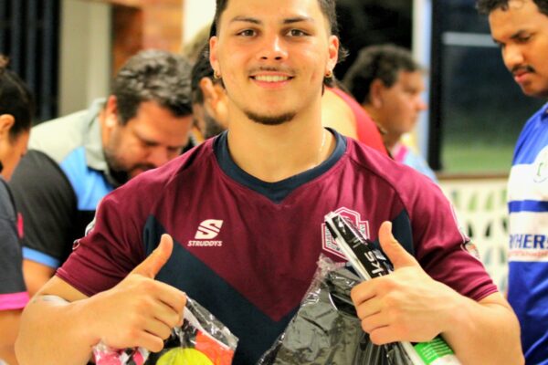 Player picking up jersey