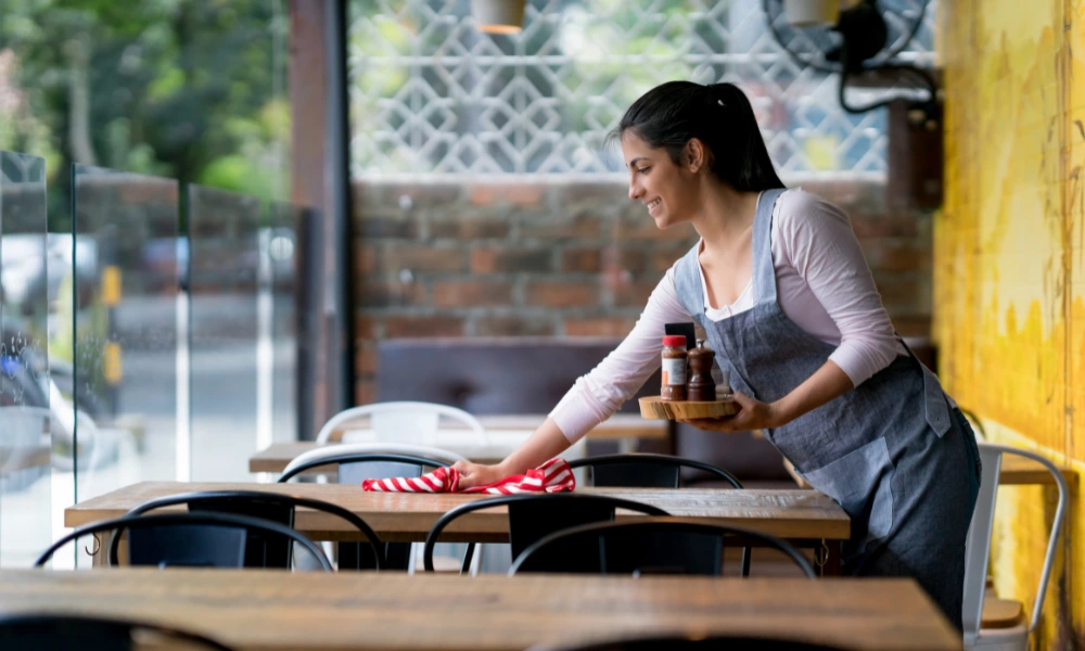 uLaunch participant working in a local cafe