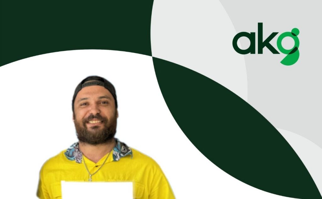 A smiling worker holding a clipboard