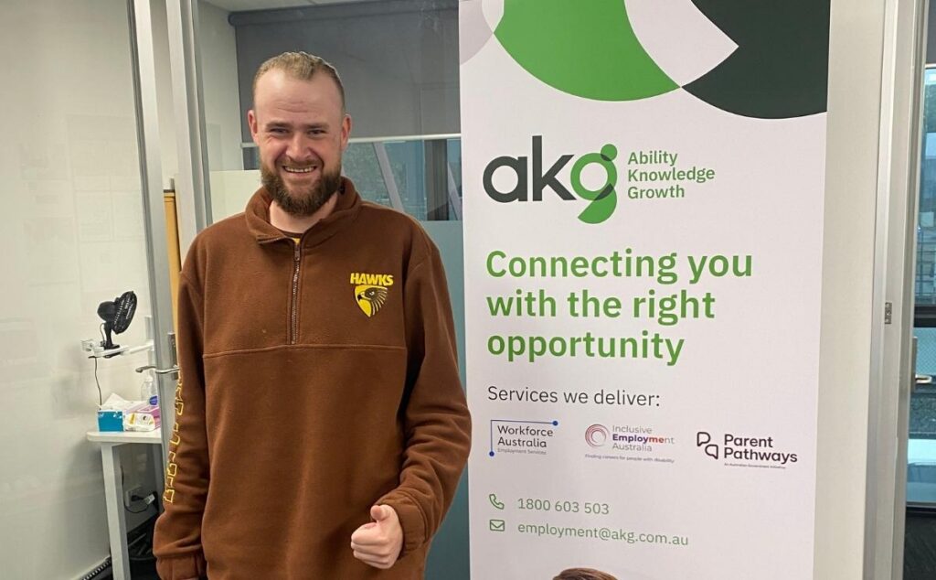 Jack in AKG Inclusive Employment Australia Office